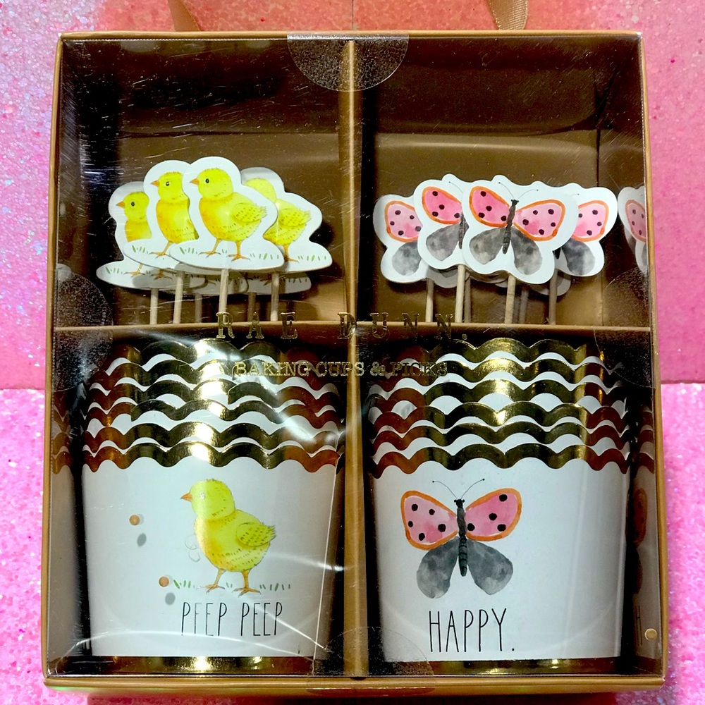 Rae Dunn 12 pc. Easter Baking Cups & 12 Picks